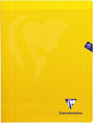 Clairefontaine schrift Mimesys voor ft A4+, 48 bladzijden, kaft in PP, sey&egrave;s, geassorteerde kleuren