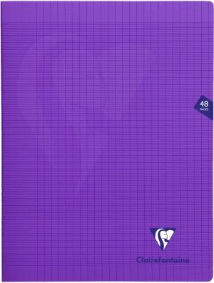 Clairefontaine schrift Mimesys voor ft A4+, 48 bladzijden, kaft in PP, sey&egrave;s, geassorteerde kleuren