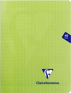 Clairefontaine schrift Mimesys, ft 17 x 22 cm, 48 bladzijden, kaft in PP, sey&egrave;s, geassorteerde kleuren