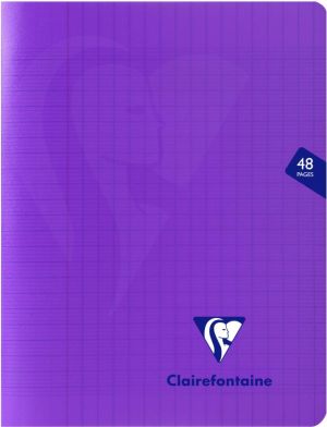 Clairefontaine schrift Mimesys, ft 17 x 22 cm, 48 bladzijden, kaft in PP, sey&egrave;s, geassorteerde kleuren