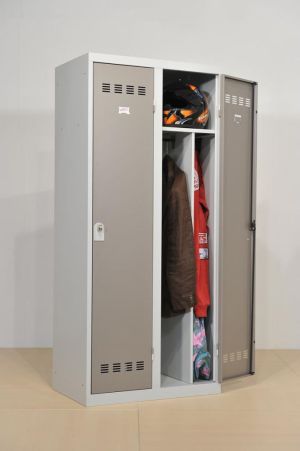 Industri&euml;le garderobekast vuile industrie, 2 deuren, ft 180 x 80 cm, grijs