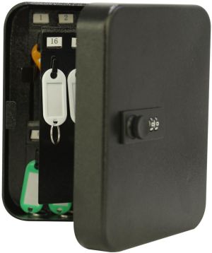 Armoire &agrave; cl&eacute;s avec serrure &agrave; combinaison, pour 30 cl&eacute;s, noir