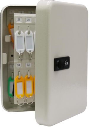 Armoire &agrave; cl&eacute;s avec serrure &agrave; combinaison, pour 48 cl&eacute;s, blanc