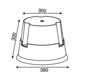 Twinco Easy Step olifantenpoot, rolkruk tot 150 kg, zwart