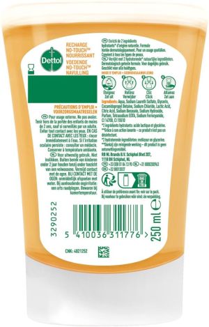 Dettol No Touch savon mains Extra Care, miel et vanille, recharge de 250 ml