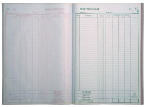Exacompta recettes caisse, ft A4, fran&ccedil;ais, dupli (50 x 2 feuilles)