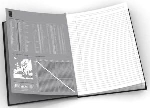 Oxford Office Essentials schrift, harde kaft, 192 bladzijden, gelijnd, ft A4, original blue