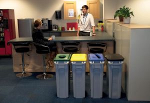 Rubbermaid collecteur Slim Jim, 87 l, gris