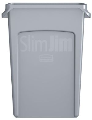 Rubbermaid collecteur Slim Jim, 87 l, gris