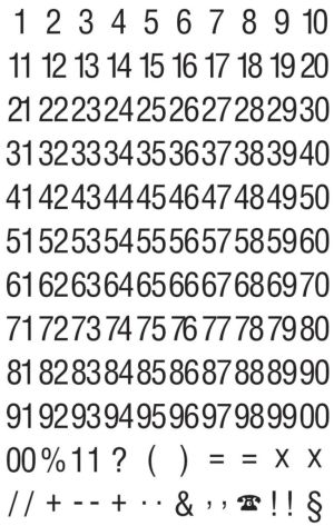 Avery Etiketten cijfers en letters 1-100, 2 blad, zwart op wit