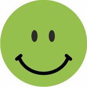 Avery rating dots, diameter 19 mm, rol met 250 stuks, smiley, groen