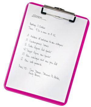 Leitz WOW plaque &agrave; pince, ft A4, rose