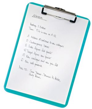 Leitz WOW plaque &agrave; pince, ft A4, bleu glacier