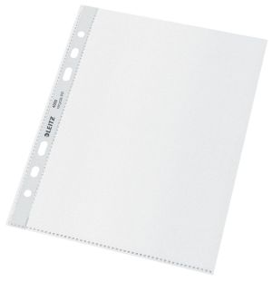 Leitz Recycle pochette perfor&eacute;e, ft A5, 100 microns, grain&eacute;e, bo&icirc;te de 25 pi&egrave;ces