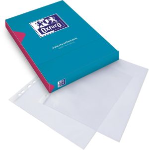 Oxford pochette perfor&eacute;e, A4, en PP clair, 11 trous, 50 microns, paquet de 100 pi&egrave;ces