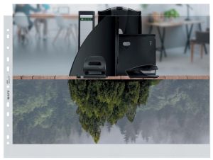 Leitz Recycle pochette perfor&eacute;e, ft A3 paysage, 100 microns, grain&eacute;e, bo&icirc;te de 25 pi&egrave;ces