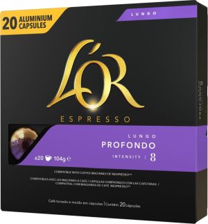 Douwe Egberts L'Or Intensity capsules de caf&eacute;, Lungo Profondo, paquet de 20 pi&egrave;ces