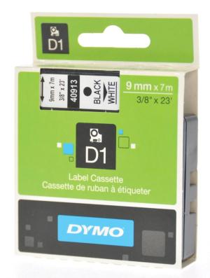 Dymo ruban 9mm x 7m noir sur blanc