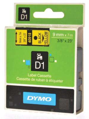 Dymo ruban 9mmx7m noir sur jaune