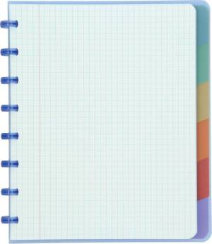 Atoma Trendy cahier, ft A5+, 120 pages, quadrill&eacute; 5 mm, met 6 tabbladen, in couleurs assorties