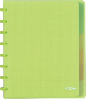 Atoma Trendy cahier, ft A5+, 120 pages, quadrill&eacute; 5 mm, met 6 tabbladen, in couleurs assorties