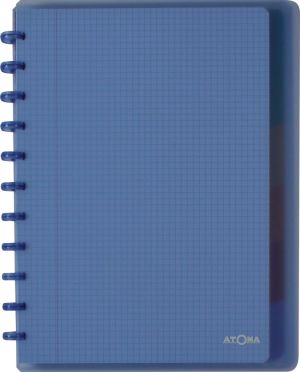 Atoma Trendy schrift, ft A4 +, 120 bladzijden, geruit 5mm, met 6 tabbladen en 5 showtassen, in geassortee