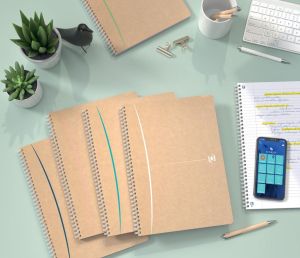 Oxford Touareg spiraalschrift, 180 bladzijden, ft A4, gelijnd, geassorteerde kleuren