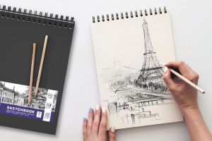 Oxford schetsboek, 100 g/m&sup2;, ft A5, zwart, 50 vel