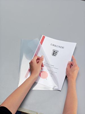 Leitz pochette coin premium PVC, ft A4, transparent, paquet de 100 pi&egrave;ces