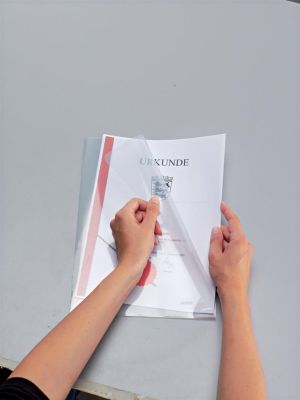 Leitz pochette coin premium PVC, ft A4, transparent, paquet de 100 pi&egrave;ces