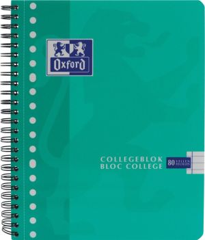 Oxford School collegeblok, ft A5+, 160 bladzijden, 17-gaats, gelijnd, assorti, 3 stuks