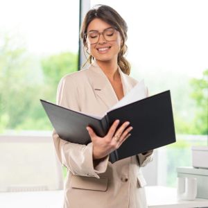 Rillstab prot&egrave;ge-documents A4 50 pochettes, noir