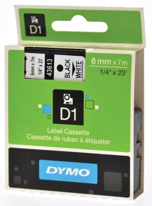 Dymo tapes 19 mm x 7 m. noir sur blanc