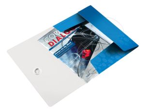 Leitz WOW elastomap met 3 kleppen, uit PP, ft A4, blauw