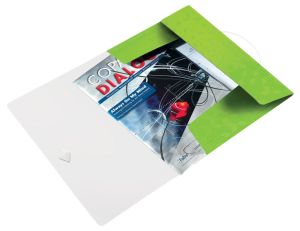 Leitz WOW elastomap met 3 kleppen, uit PP, ft A4, groen