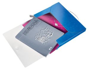 Leitz WOW bo&icirc;te de classement ft A4, bleu