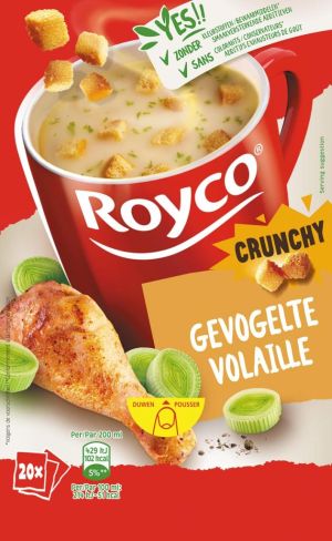 Royco Minute Soup volaille avec cro&ucirc;tons, paquet de 20 sachets