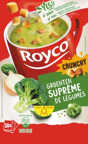 Royco Minute Soup supr&ecirc;me de l&eacute;gumes, paquet de 20 sachets