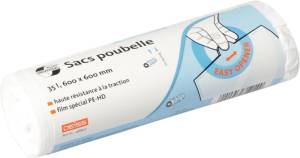 Universal Plus sac poubelle 10 microns, 35 litres, blanc, 50 pi&egrave;ces