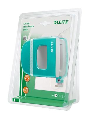 Leitz NeXXt Series WOW Perforateur de bureau, m&eacute;tal, 30 feuilles, bleu glacier, sous blister