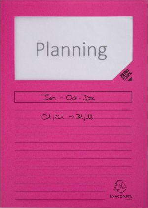 Exacompta pochette coin &agrave; fen&ecirc;tre Forever, paquet de 100 pi&egrave;ces, rose