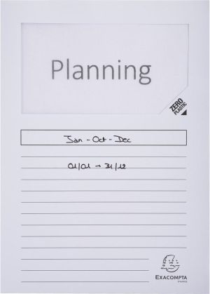 Exacompta pochette coin &agrave; fen&ecirc;tre Forever, paquet de 100 pi&egrave;ces, blanc