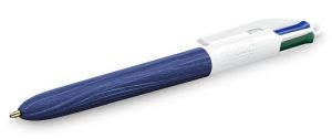 Bic 4 Colours Wood stylo bille 4 couleurs, moyen, 4 couleurs d'encre classique, pr&eacute;sentoir de 30 pi&egrave;ces