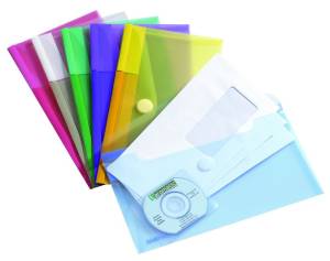 Tarifold pochette-documents Collection Color pour ft ch&eacute;quier (250 x 135 mm), paquet de 6 pi&egrave;ces