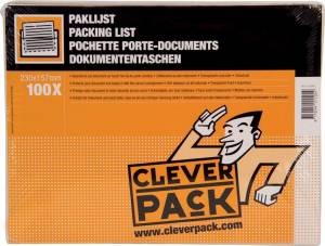Cleverpack pochette documents, non-imprim&eacute;, ft 230 x 157 mm, paquet de 100 pi&egrave;ces