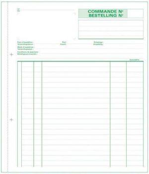 Exacompta commandes, ft 21 x 18 cm, billingue, tripli (50 x 3 feuilles)