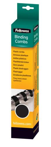Fellowes plastic bindrug &oslash; 6mm zwart (25