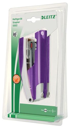 Leitz NeXXt WOW 5502 agrafeuse, pourpre m&eacute;tallis&eacute;, sous blister