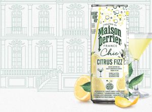 Maison Perrier mocktail Citrus Fizz, citron et herbes, cannette de 25 cl, paquet de 4 pi&egrave;ces