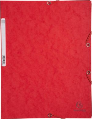 Exacompta elastomap uit karton, ft A4, 3 kleppen, set van 3 stuks in 3 tinten oranje (Zon)